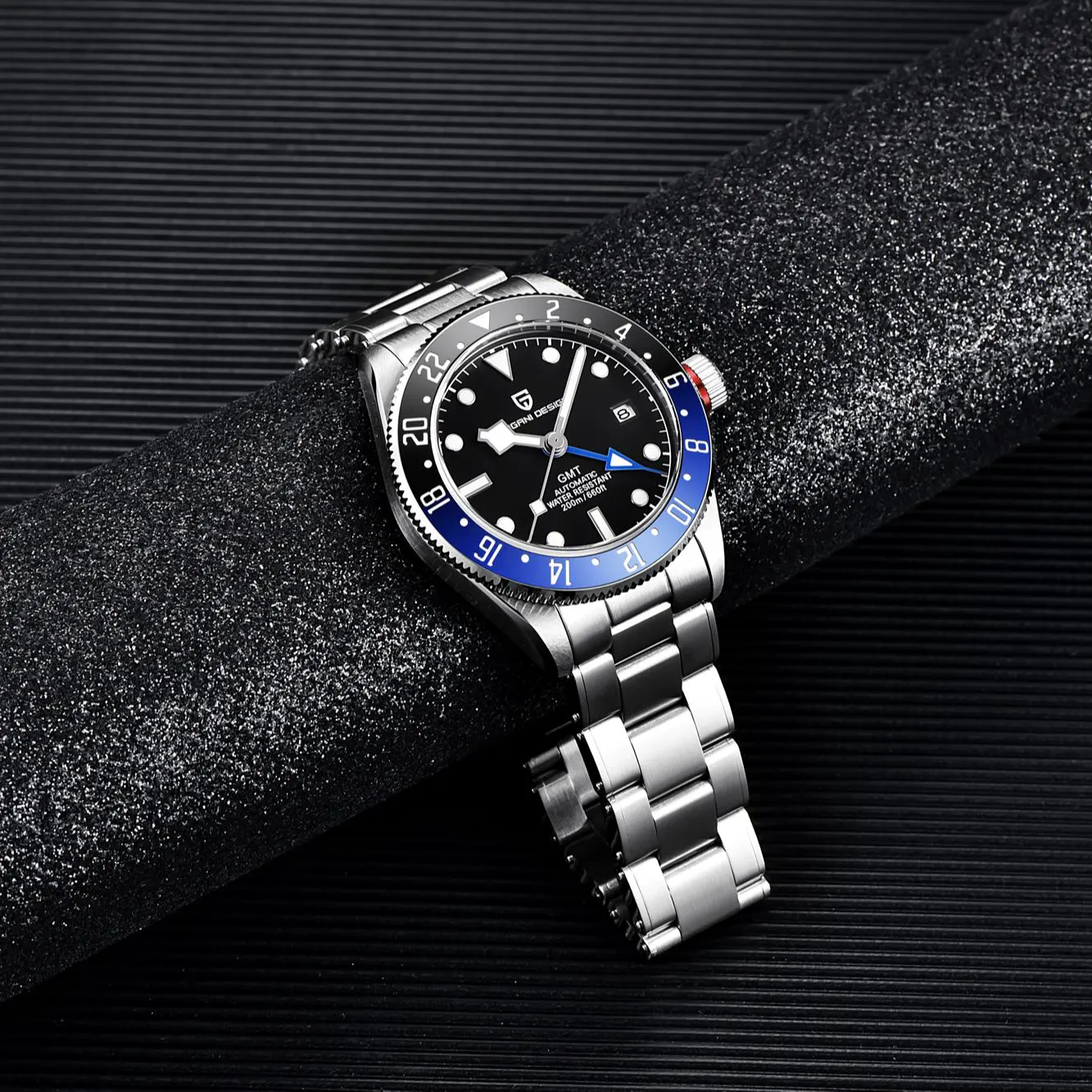 Pagani Design PD-1706 Black Bay GMT Batman Automatic Men's Watch